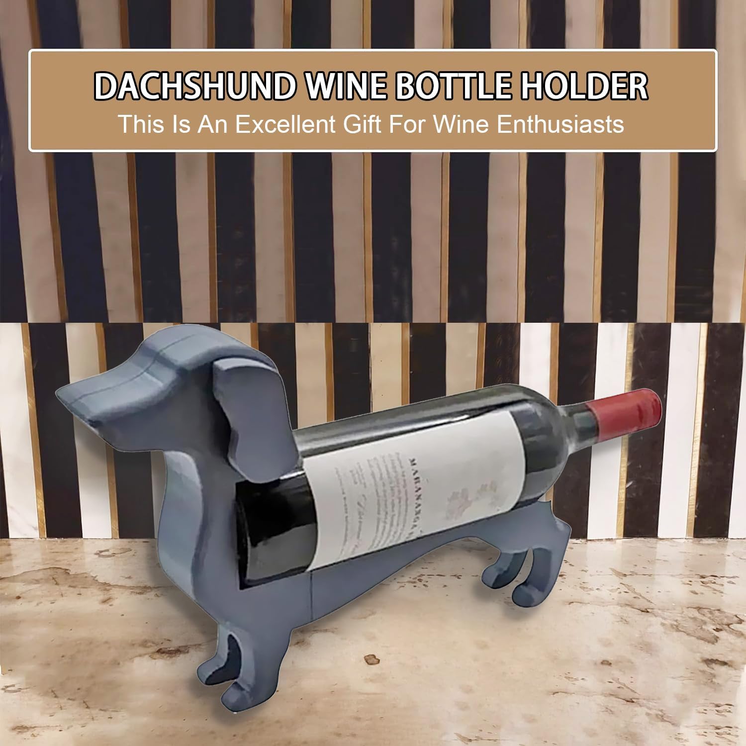 Dachshund Wine Bottle Holder,Unique Wine Wall Decor Tabletop Wine Rack