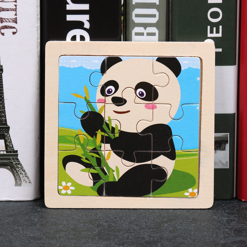 Wood Puzzle With Cute Animals Jigsaw Puzzle Educational Toy Puzzle For Kids