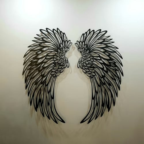 1 PAIR ANGEL WINGS METAL WALL ART WITH LED LIGHTS