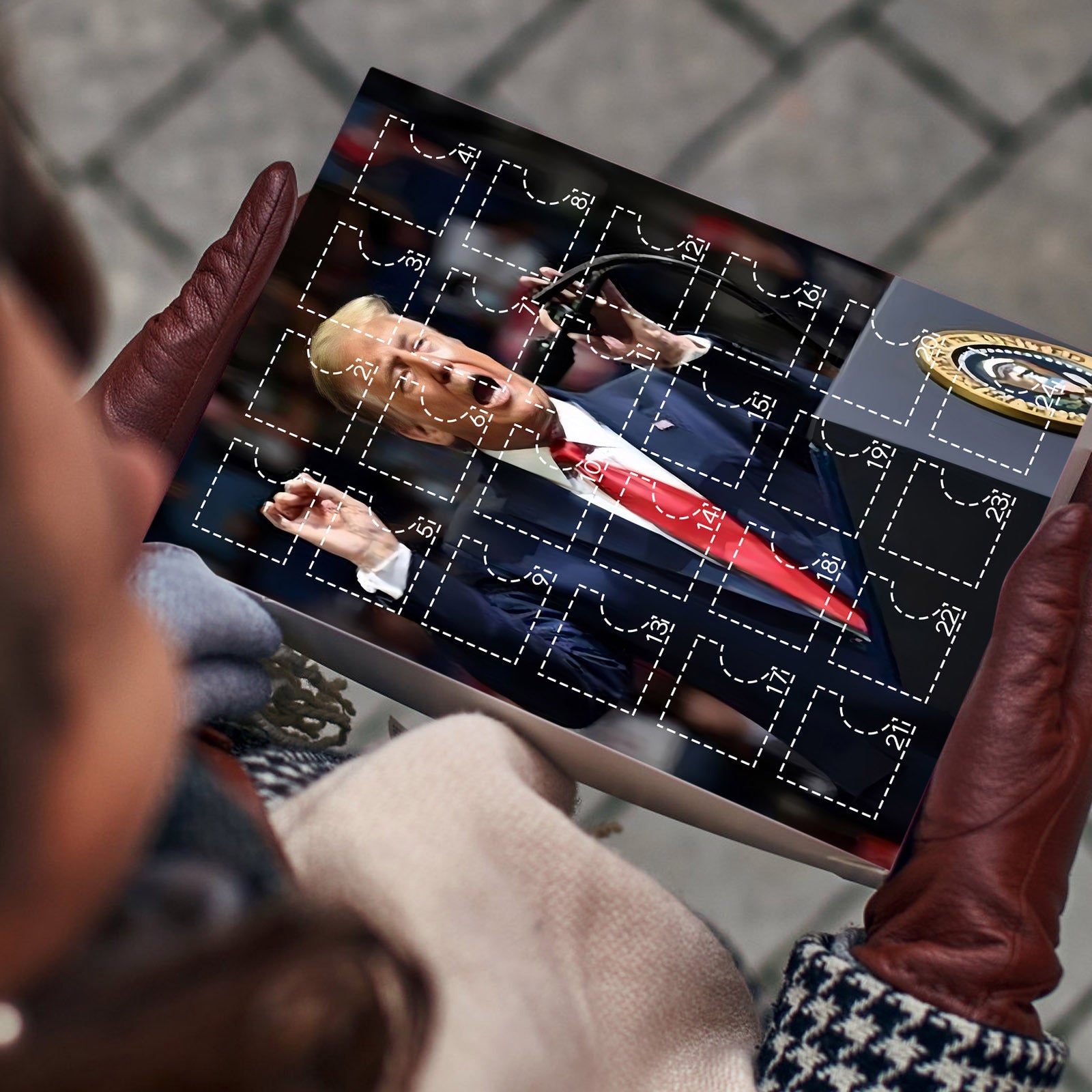 🎅Trump Calendar 24 Days Christmas Countdown