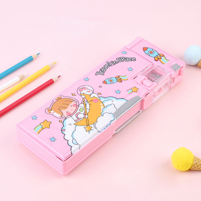 Pop Up Multifunction Pencil Case 【Simple Magnetic Buckle】