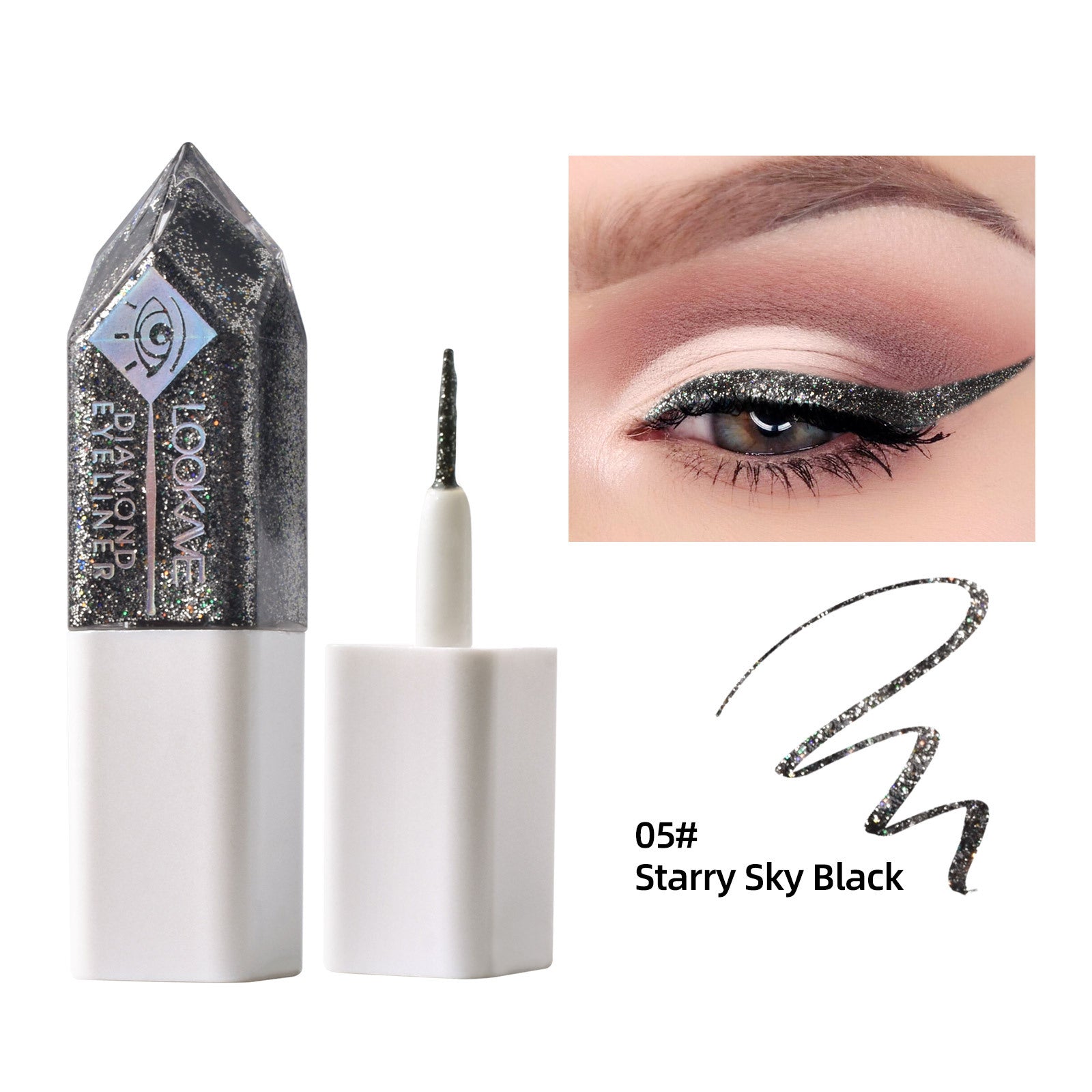 5-Pack Lucoss Glitter Liquid Eyeliner Eyeshadow Makeup Set