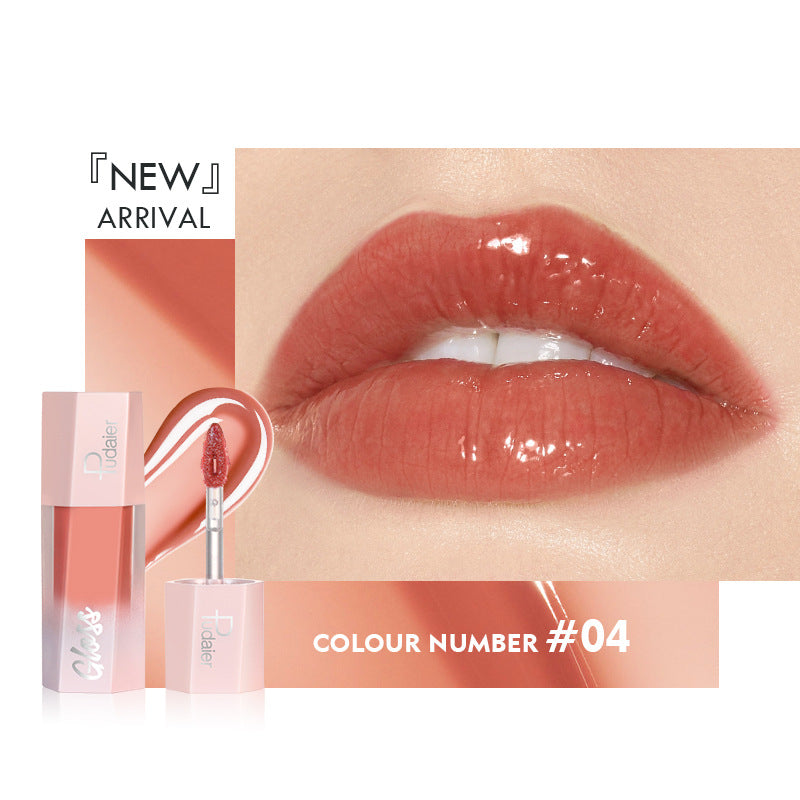 8 Colors Moisturizing Glossy Shimmer Lip Gloss Lightweight Smooth High Pigment Liquid Lipstick Hiding Lip Lines