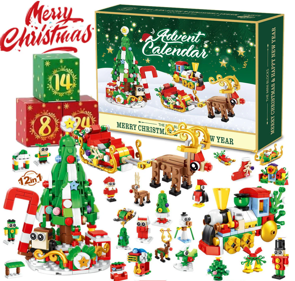 Lego Christmas Blind Box Building Blocks Children's Educational Assembly