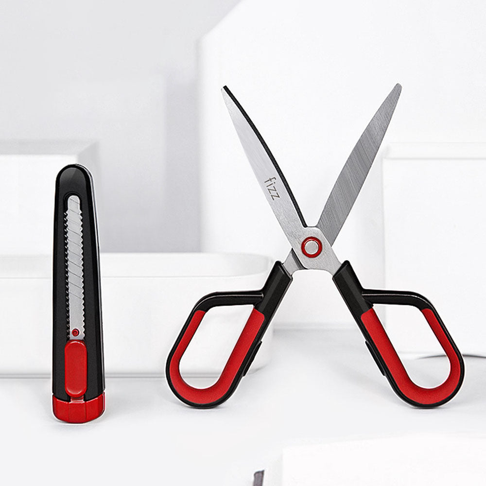 2 In 1 Scissors And Utility Knife Set