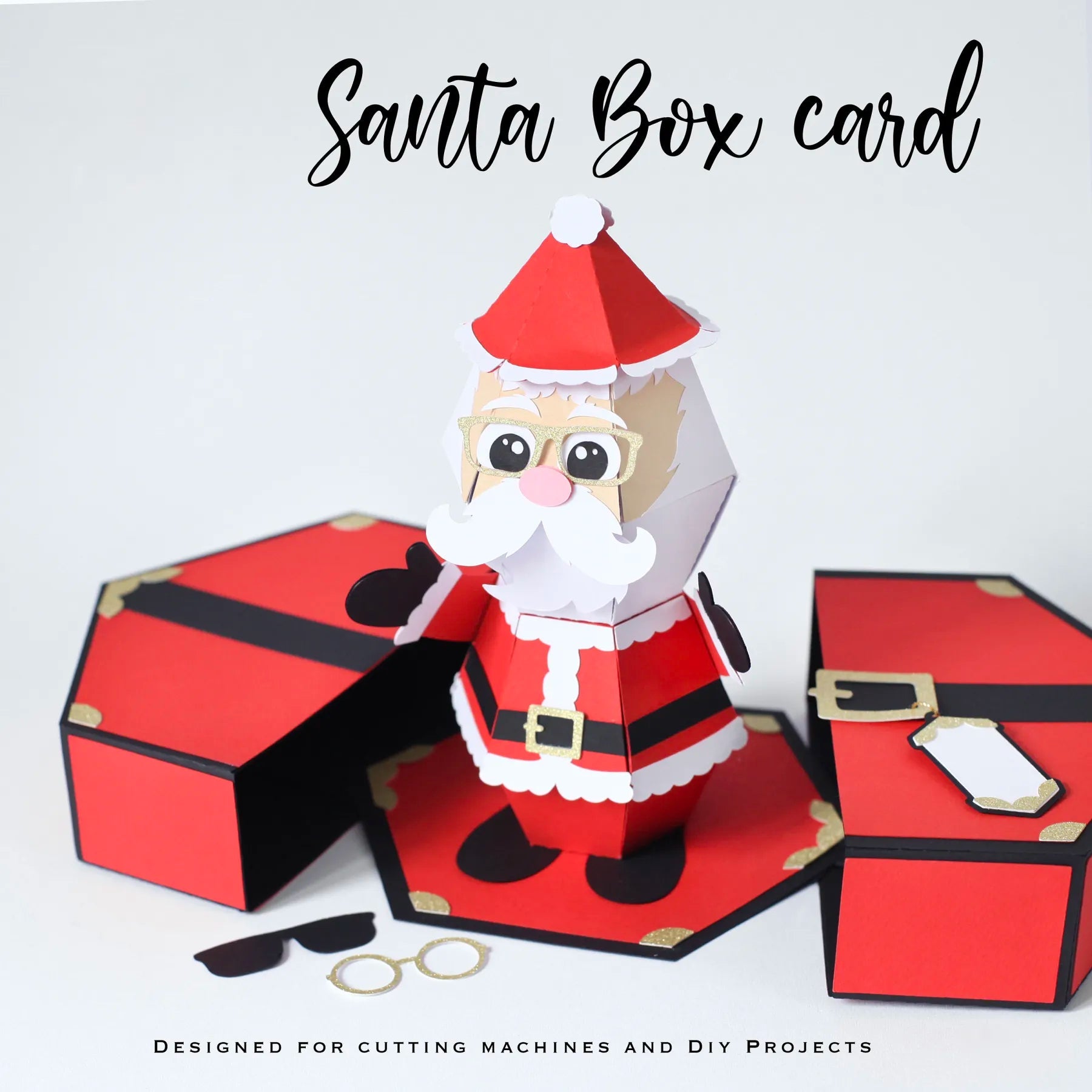 3D Santa Claus Prank Pop-up Box Card