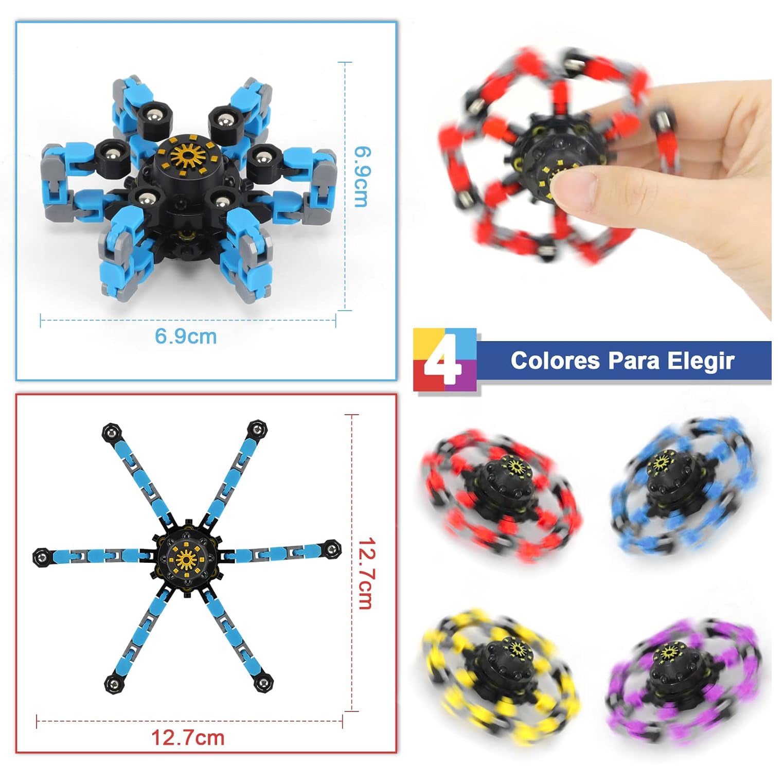 Fidgets Sensory Toys Transformable Chain Mechanical Fidget Toy