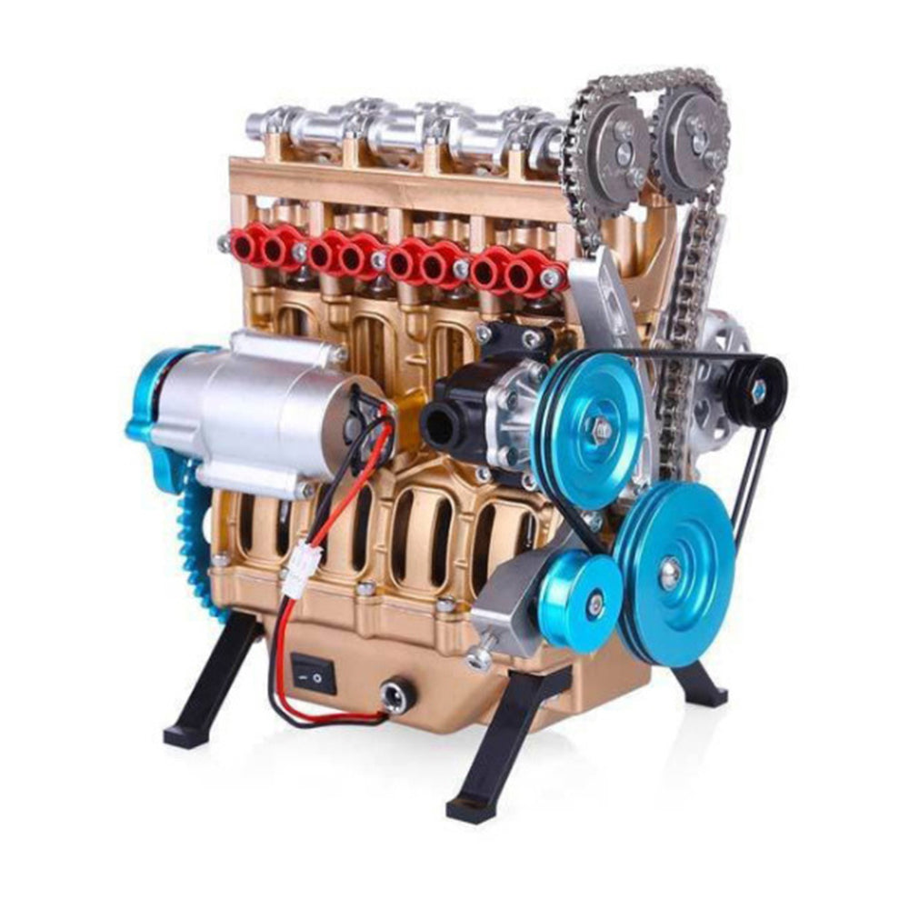 Teching 3D Assembly Adult 300+pcs Car Engine Model Toys Mini Inline 4 Cylinders Engine Education