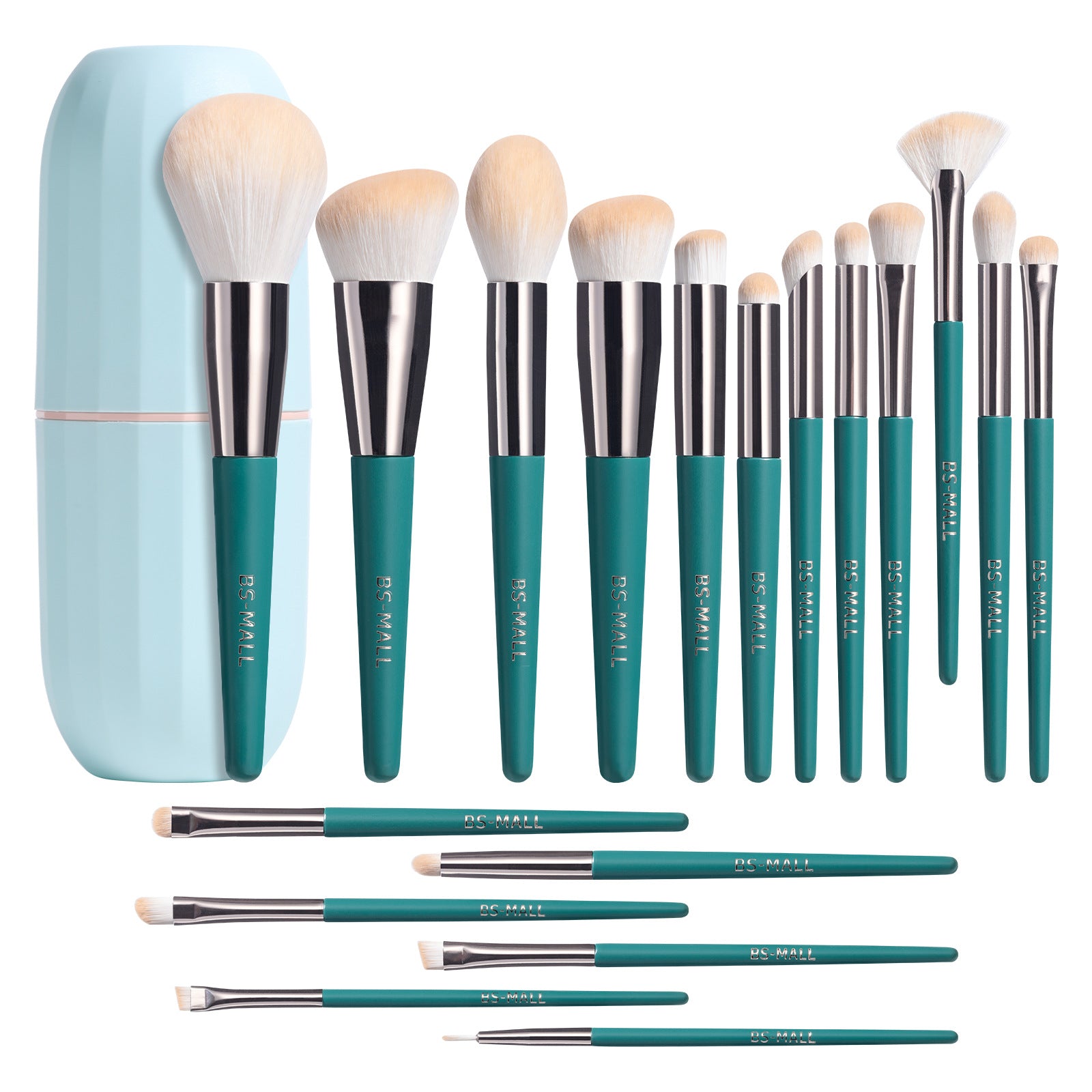 Makeup Brushes BS-MALL Premium Synthetic Foundation Powder Concealers Eye Shadows Makeup 18 Pcs Brush Set, Rose Golden,