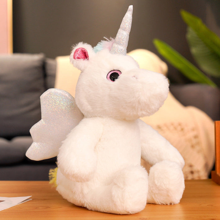 LED Glowing Stuffed Rainbow Unicorn Light Up Plush Toys With Night Lights