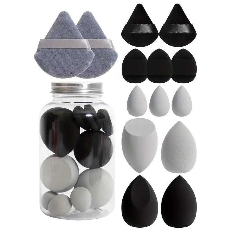 14pcs Makeup Sponge Set Blender Makeup Tools Beauty Cosmetics Puff Face Foundation Blending For Liquid Cream And Powder