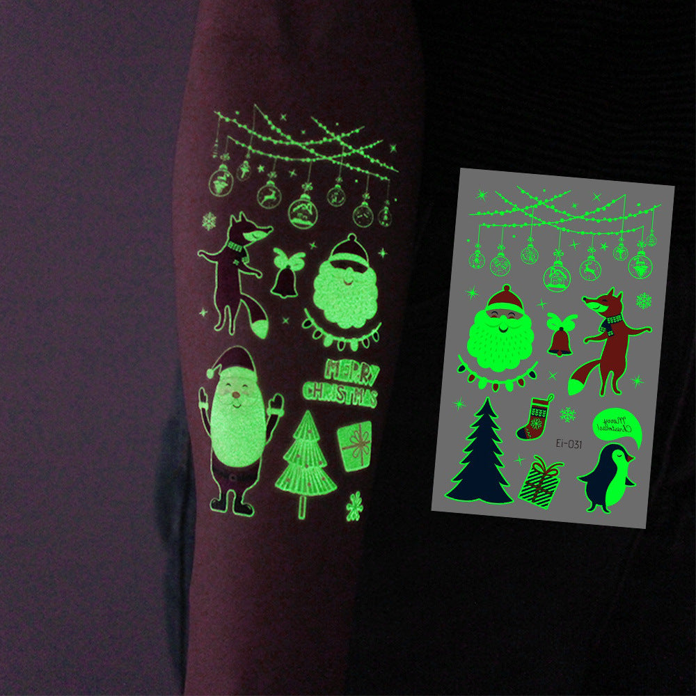 Luminous Christmas Tattoos For Kids