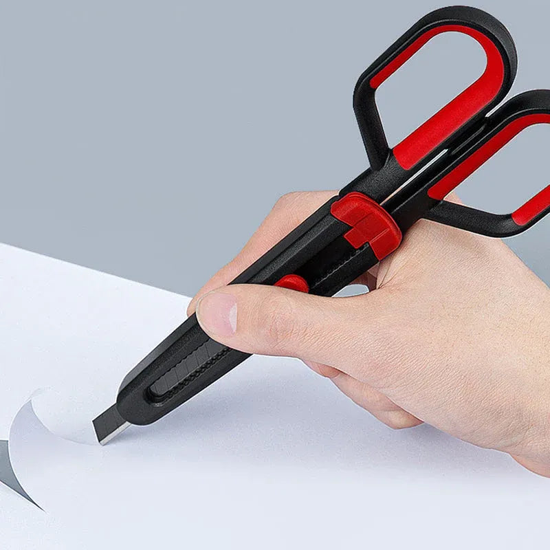 2 In 1 Scissors And Utility Knife Set