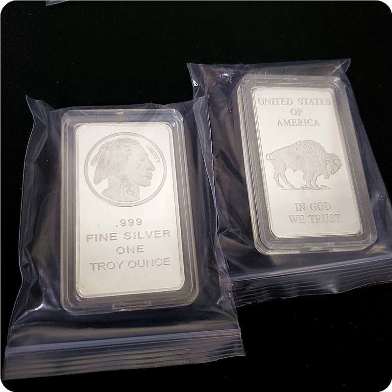 American Liberty 1OZ Value In God We Trust Fine Silver Bullion Bar US Union Souvenir Coin Gifts