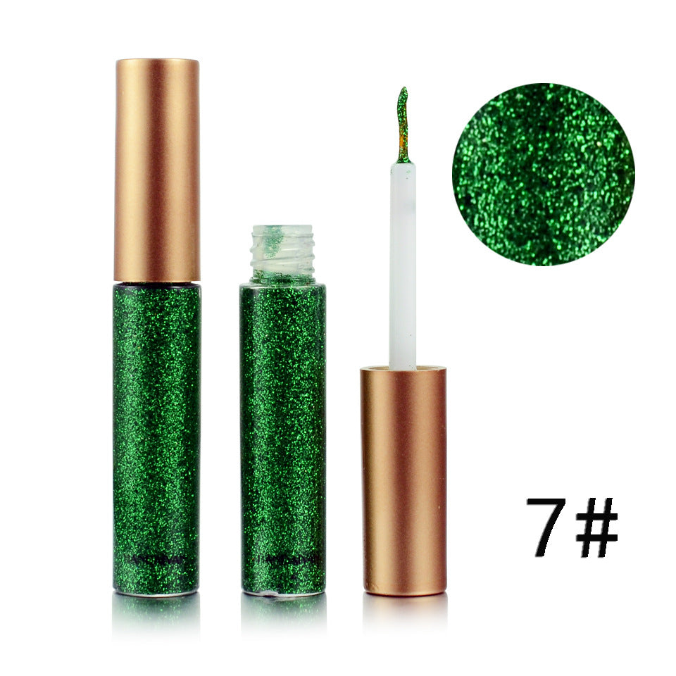 HANDAIYAN 10 Colors Liquid Glitter Eyeliner Set, Metallic Shimmer Glitter Eyeshadow, Long Lasting Waterproof Shimmer Spa